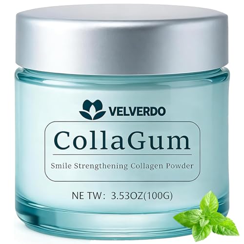 Velverdo Hydroxyapatite Tooth Powder with Collagen Enamel Strengthening Toothpaste Powder for Teeth and Gums Natural Oral Care(1pc)