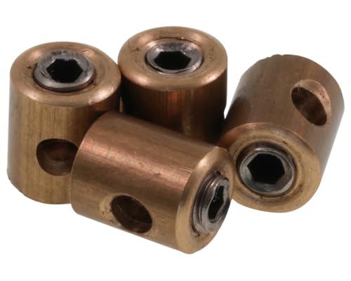 4 Stück Schraubnippel, aussen 6mm, Gesamtlänge 9mm, Gaszug Bremszug Bowdenzug Universal Nippel, Motorrad, Mofa, Roller, Moped, Quad und andere Zweiräder