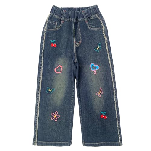 Jeans de mezclilla para niñas Peacolate antirozaduras pantalones resistentes