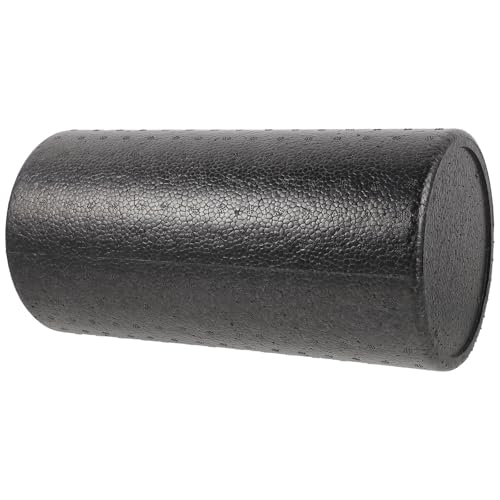 Rodillo de espuma Fitness BESTonZON para masaje corporal, columna sólida de ejercicios, color negro, 30 x 15 cm, para relajación muscular, terapia de puntos gatillo y yoga