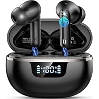 Cuffie Bluetooth 5.4, 2025 Auricolari Bluetooth Stereo HiFi, 50 Ore Cuffiette In Ear con 4 ENC Cancellazione Rumore Mics, IP7 Impermeabili Cuffie Senza Fili per iOS/Android, Cuffiette Touch Control