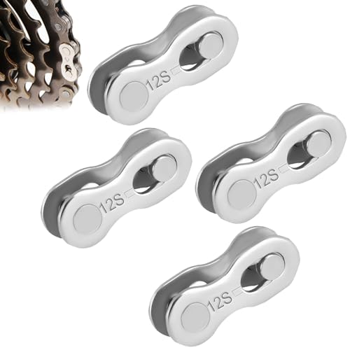 Candado de cadena de 12 compartimentos, 4 pares de cadena SRAM de 12 velocidades, eslabones de cadena de bicicleta, eslabones de bicicleta, cierre de cadena de acero, cadena de 12 velocidades para 6-7