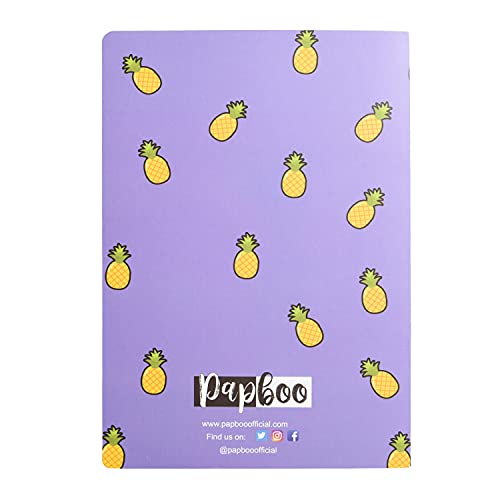 Image of Papboo A5 Handy, Easy to Carry Unruled, Plain Cute Fruits & Floral 2 Sets of 4 for doodling, Writing, Notes, Notebooks -Matte Finished - Journal Diary, Gift.(60 * 8= 480 80 GSM Pages)