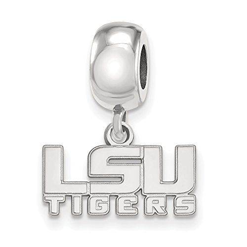 LSU Bead Charm Extra Small (3/8 Inch) Dangle (Sterling Silver)