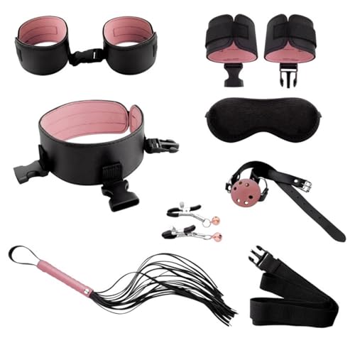 New Sex Bondage BDSM Kit Restraints Sex Toy Restraints - Upgrade Sets with Adjustable Handcuffs Ankle Cuff Adult Games Toy for Men Women Couples Sweaters KI21-51