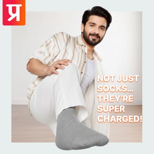 Image of PRASTHAN Sports Unisex Nylon Cotton Ankle Length Socks Made With Breathable Anti Odour & Moisture Absorbent Combed Cotton with a Extra Durable.