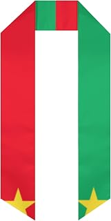 Class of 2026 Graduation Stole Burkina Faso Burkinabé Flag First Grad Sash 72 Inches for Graduation