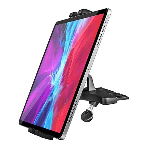 CD Slot Car Tablet Mount, woleyi Full Rotation CD Player Car Tablet & Phone Holder for iPad Pro 9.7, 11, 12.9 Air Mini 5 4 3 2, Samsung Galaxy Tabs, Switch, iPhone, More 4-13" Cell Phones and Tablets