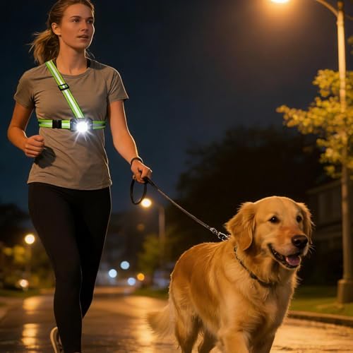 Luz para Correr - 1000LM Lámpara LED de Pecho Recargable | Luces Ajustables a 90 Grados para Deportistas y Seguridad Nocturna | para Caminar, Senderismo, Seguridad, Ciclismo, Acampada Y Trabajo - imagen 3
