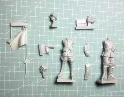 Kit Modelo Figura en Resina 1:35 Oficiales y Médicos WWII miniatura 2