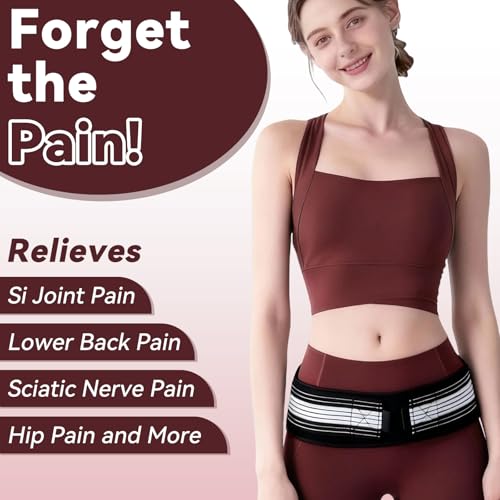 Faja Sacroilíaca ajustable para soporte de cadera y dolor lumbar miniatura 3