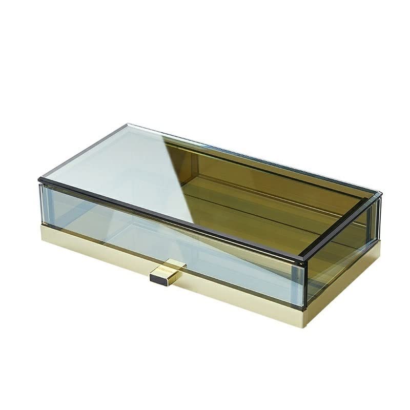 Organisateur de maquillage transparent à tiroir unique pour coiffeuse