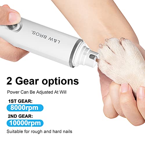 L&W Bros. Electric Dog Nail Trimmer, Rechargeable Dog Nail Grinder For Large Dogs, Pet Nail Grinder For Dogs & Cats #TOP2