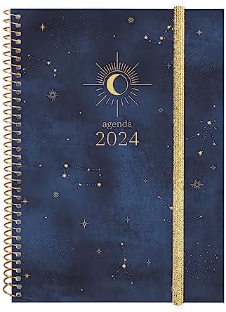 Agenda Finocam Espiral Trendy Design Collection Ene-Dic 2026 E5 - 117x181 Mm 1 Día Página Goldy Español - Agenda - Los Mejores Precios