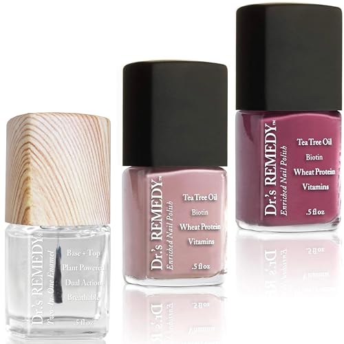 Dr’s Remedy 3 Pack Nail Polish Kit, ANNIVERSARY Kit, All Natural Enriched Nail Strengthener Non...