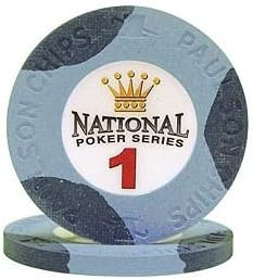 Paulson Brand National Poker Series 1-Dollar Poker Chips (Set of 50)