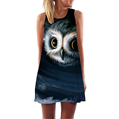 Overdose 2019 Vestido MáS Popular Vintage Boho Mujeres Verano Sin Mangas Beach...