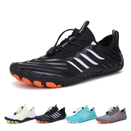 IOAIUYG GroundedFootwear for Women Men Neuropathy, Groundedfootwear for Women,Comfortable Non-Slip Quick Dry Hike Footwear Barefoot Shoes (Black,