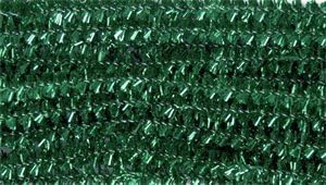 Glitter Chenilles/Pipe Cleaners - Green 6mm x 300mm - 20 Per Pack