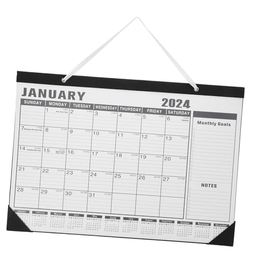 Abaodam 年対応 壁掛けカレンダー シンプルデザイン 厚手用 月間プランナー 軽量で吊り下げ簡単 ホームオフィス教室向けアクセサリー