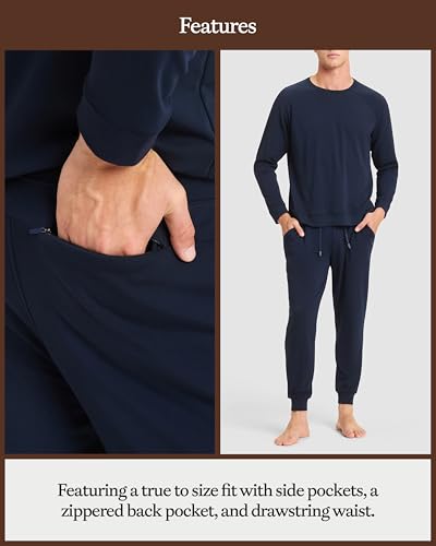 Cozy Earth Men’s Ultra Soft Jogger Pants Zippered Back Pocket - Viscose from Bamboo Blend4