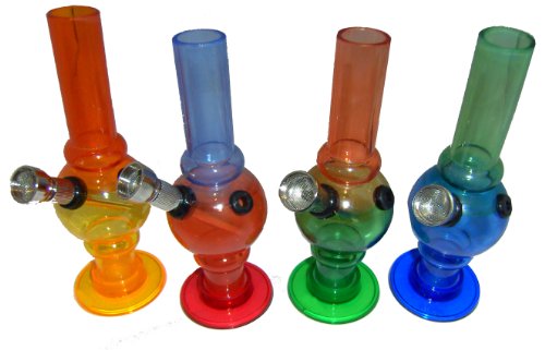 Acryl Bong, 16 cm Höhe, inkl. Hanfblatt-Anhänger – Bild 3