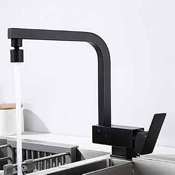 Foldable Black Brass Kitchen Faucet, 360 Swivel Hot Cold Water Mixer, Space-Saving Sink Tap for Small Kitchens Window Installations, Perfect Compact Solution,3471