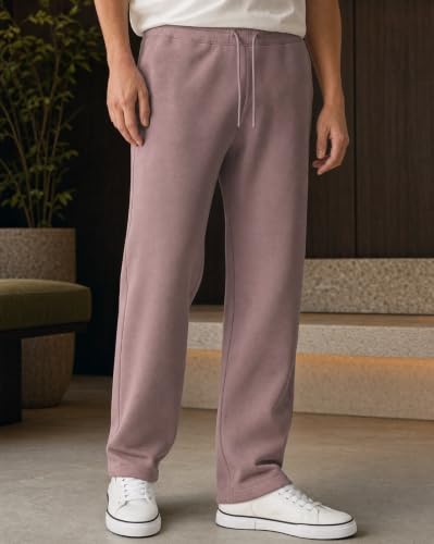 Image of Nobero Joggers for Men | Solid Trackpants for Men | Regular Fit | Elasticated Waist with Drawcord | Soft & Breathable Fabric | Casual Everyday Wear