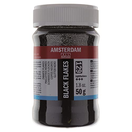 Amsterdam Efectos – Negro Color Con Purpurina Flakes – 50 G