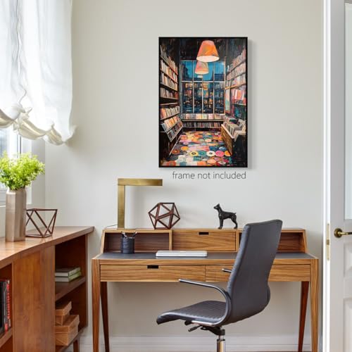 Image of Vinyl Record Store Poster, Music Canvas Wall Art, Album Cover Art Print, Retro 90s Musical Room Wall Decor, Vintage Album Posters for Room Aesthetic, Record Picture for Wall 24x36in Unframed