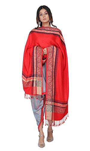 Image of KRITI Paisley Design Woollen Beige Color Shawl For Women