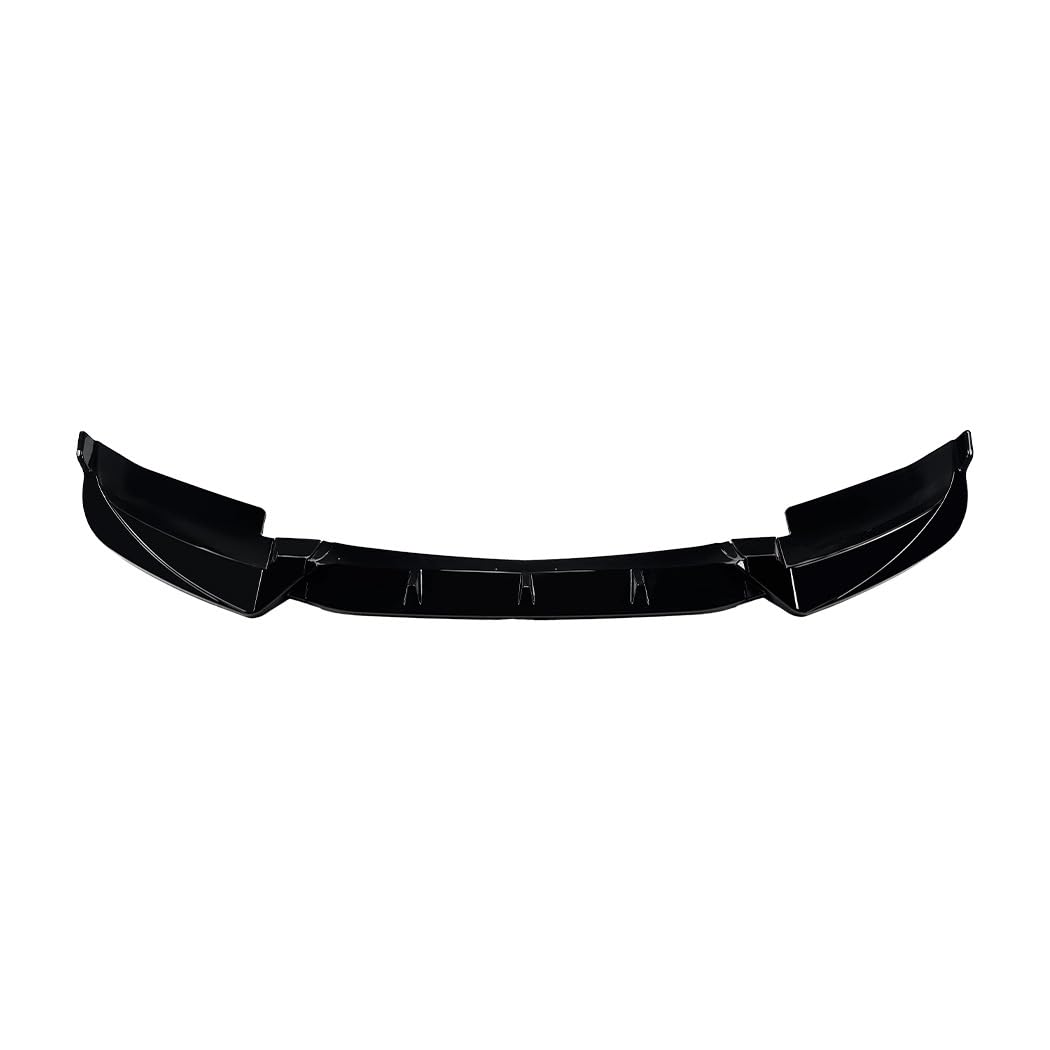 Coche Alerón Delantero para BMW X6 F16 M Sport 2015-2019, Alerón Divisor para Parachoques Delantero Anti Colisión Spoiler Delantero Protección para el Borde del Mentón,A Black