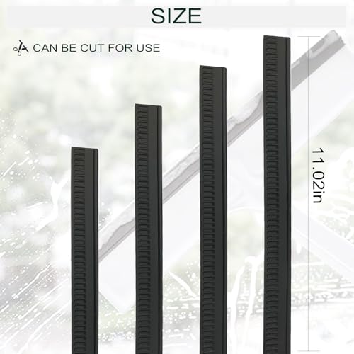Image of Window Vacuum Accessory, Window Vacuum Squeegee, Rubber Strip, Black, KS-5531C