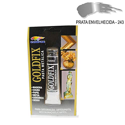 PASTA METÁLICA GOLDFIX 20ML AVULSO CORFIX PRATA ENVELHECIDA 243
