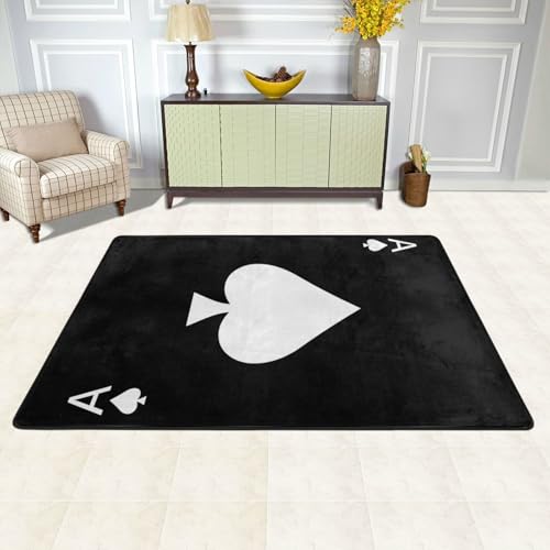 AHUNARLOP ACE of Spades Poker Area Rugs for Living Room...