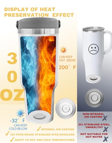 Water Bottle for School 30 oz Tumbler with Handle and flip straw Vacuum Insulated Tumblers tainless Steel Insulated Tumbler Keeps Cold for 24 Hours, Leakproof Cup Fits in Cup Holder Girls Sis Gift