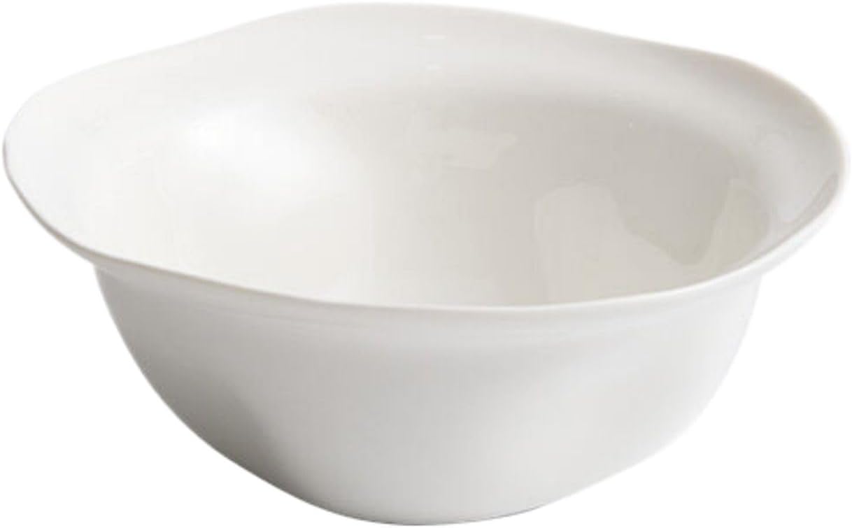 Thcbme 花朵水煮酸菜鱼大盆碗深汤碗家用高级感餐具陶瓷面碗饭碗单个/Kitchen Plates Kitchen Kitchen Utensils Set kit chenaid Kitchen potsplates hot plate/11英寸立体花朵大汤碗