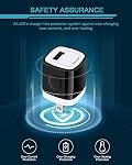 USB Plug chargeur mural, bloc de recharge rapide, AILKIN 5Pack 1A 1-Port Boîte à briques pour rechargeur d'adaptateur de puissance iPhone 17 16 15 14 13 12 Mini Pro Max/11/XR, iPad Téléphones pro/aériens, téléphones cellulaires USB Un cargador de prise
