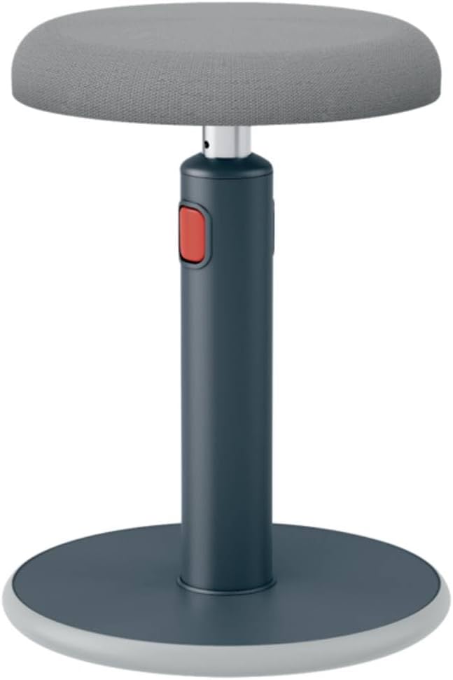 Leitz Active Wobble Sit Stand Stool, Height Adjustable 46cm To 79cm, Grey