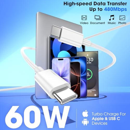 50% Off 3-Pack 20W Fast iPhone Charger with 6FT Cable