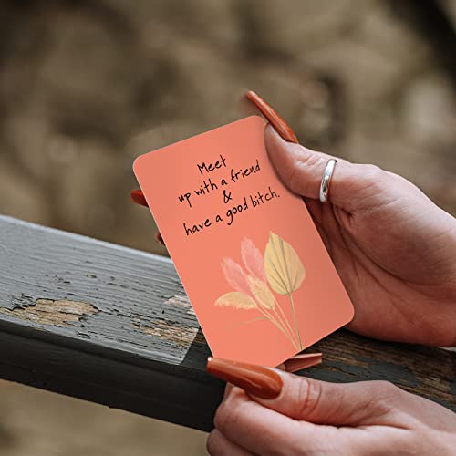 Funny Affirmation Cards Set, Floral Themed Positive Affirmation Cards, Sweary Encouragement Confirmation Card For Self Care Stress Relief Motivate Family Friends Colleagues Students, Etc - 20 Pcs, 2" X 3.5" #TOP4