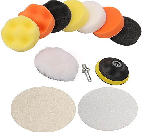 Image of DIY Crafts 12 Pcs 1 Kit, 6 inchinch Kit + Felt Pad, Wax Car Polishing Buffing Pad Wool Pad Kit and Felt Pads with (12 Pcs 1 Kit, 6 inchinch Kit + Felt Pad)