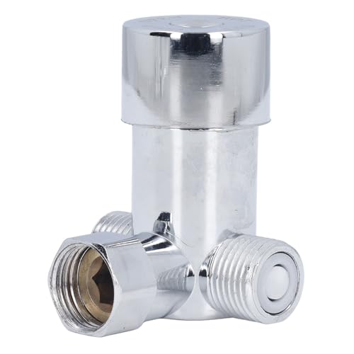 Odorkle Válvula Mezcladora de Agua Fría y Caliente Mezclador de Temperatura del Grifo G1/2 de Latón para Control Termostático de Verificación Automática del Sensor, Aleación de 3 Vías con Ducha de