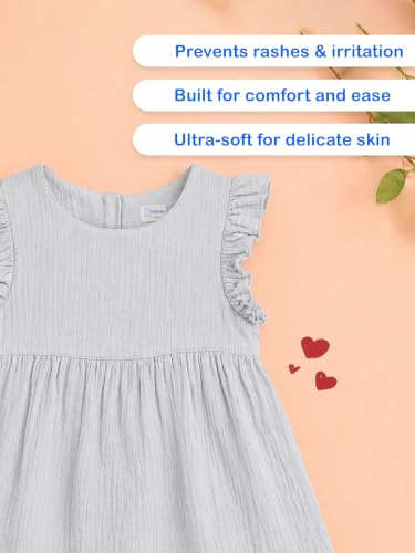 Image of Kidbea Cotton Girls Dress | Ultra-Soft Summer Wear Casual Dress for Kids