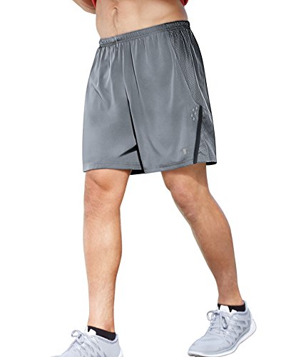Champion Men's Performax Marathon Running Short, Concrete/Stealth, Large