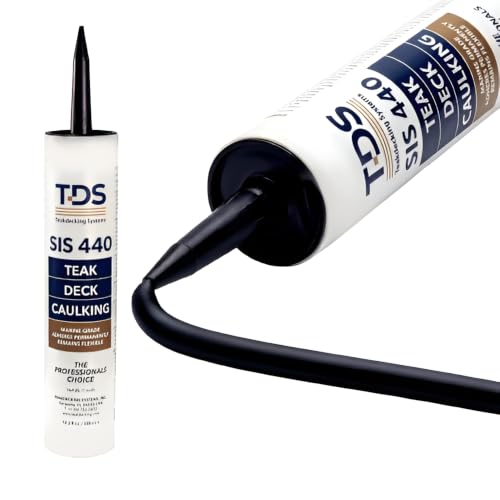 Image of Teakdecking Systems (TDS) SIS 440 Teak Deck Caulk Cartridge 10.3oz - Black