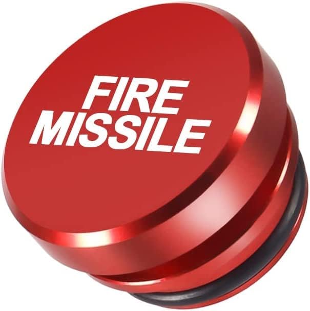 Cigarette Lighter Plug Cover for Car, Dustproof Waterproof Cigarette Lighter Plug, Universal for Most Vehicles, Cars, Boat, RV with 12 Volt Power Source (Red-FIRE Missile) | nonfunctional insert, blocks dust and debris, polished surface, waterproof surface, car interior accessories