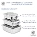 Sustainable Containables Stainless Steel Food Storage Containers with Clear Platinum Silicone Lids, Airtight, Leakproof 18/8 (304) Food Grade SS Nested 3Pk 20/30/40 oz Plastic-Free