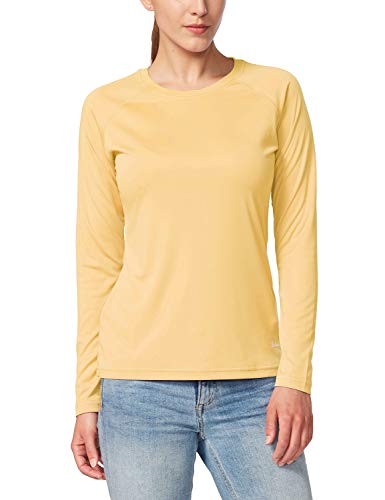 BALEAF Women's UPF 50+ Sun Protection T-Shirt SPF Long/Short Sleeve Outdoor Performance Hiking Shirt Yellow Size M