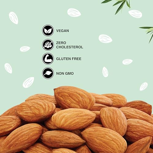 Image of Pureheart Nutreat Natural Almonds (1 kg) Premium California Almond Nuts /Dry Fruit, Crunchy Dried Badam - Reusable Jar